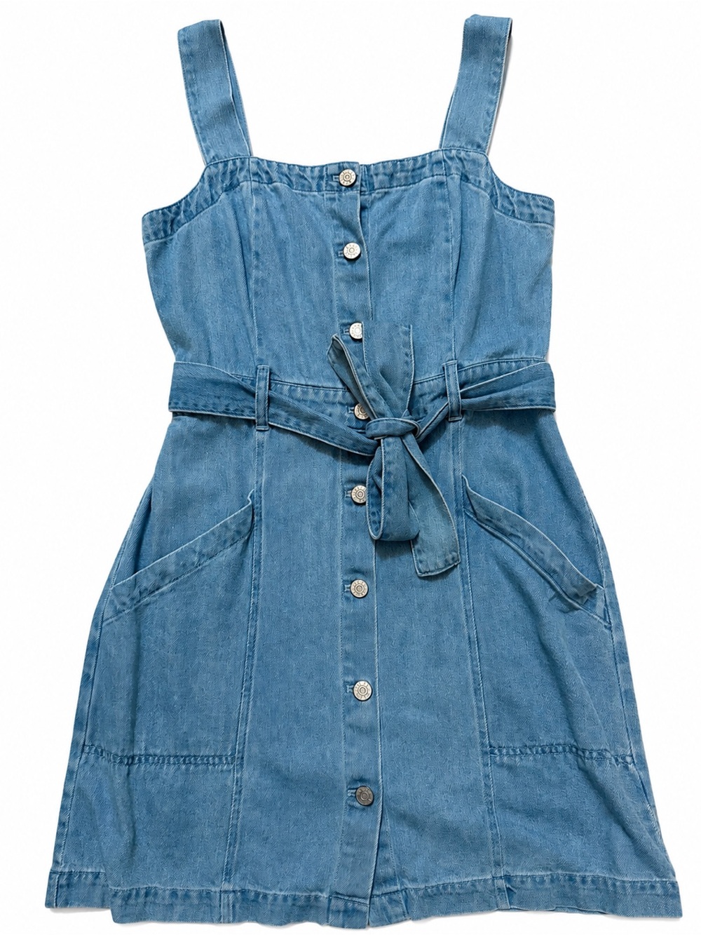 Rails Button Down Denim Dress with Belt